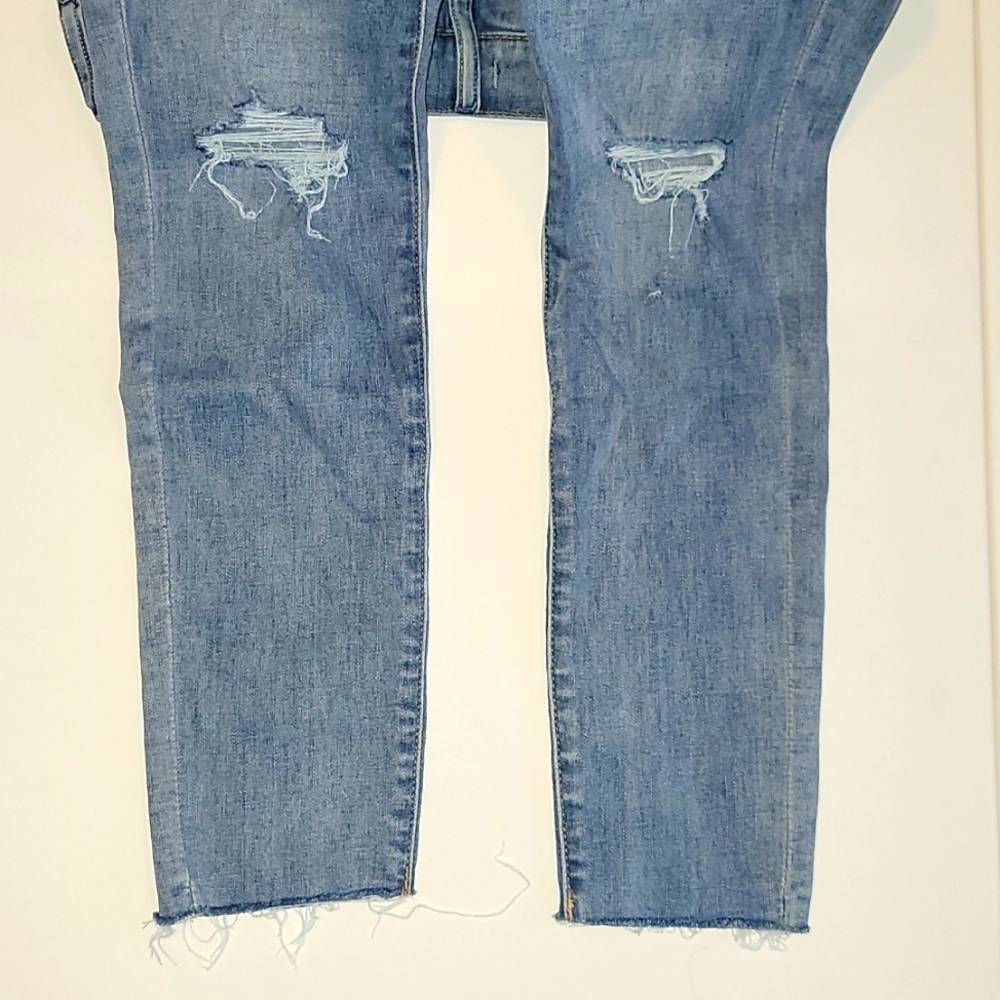 Express womens skinny mid-rise distressed jeans - Picture 3 of 8